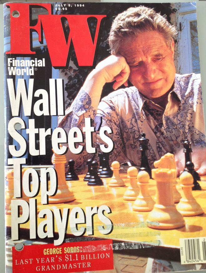 Wall Street's Top Players — George Soros on the cover of Financial World, 1994